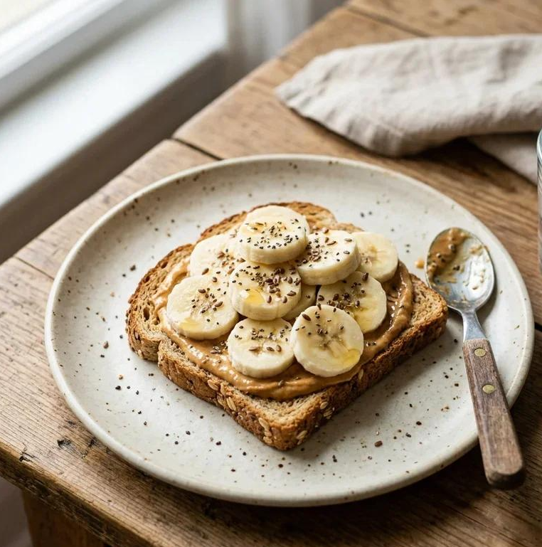 Peanut butter and banana toast